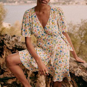 Sezane Maelya Dress Pastel Mini Flowers